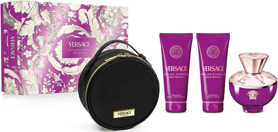 Versace Dylan Purple Cofanetto - EDP 100ml + Gel Doccia 100ml + Latte Corpo 100ml + Pochette